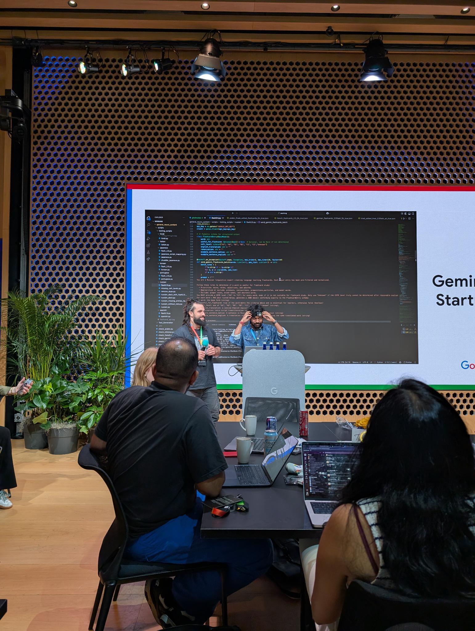 Project Demo at Google NYC (AI for Startups)